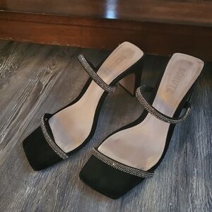 Schutz Bedazzled Strappy Heels